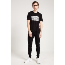 JAHR MARC Siyah Baskılı Basic Erkek T-shirt