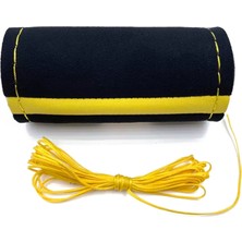 Gürler Oto Kılıf ve Aksesuar Opel Astra H Dikmeli Direksiyon Kılıfı Alkantra Sarı Yüzüklü