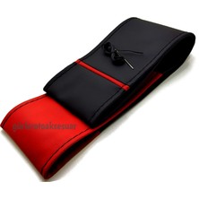 Gürler Oto Kılıf ve Aksesuar Volvo XC60 Dikmeli Direksiyon Kılıfı Iki Renkli Yüzüklü Kırmızı