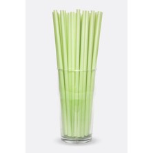 Voice Yeşil, Renkli Pipet Plastik 100'LÜ Kokteyl Pipet Frozen Pipet