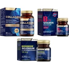 Selenıum 100 Mcg 100 Tablet+Tip 1 Ve Tip 3 Hidrolize  Içeren 30 Tablet+B12 1000 Mcg 60 Tablet