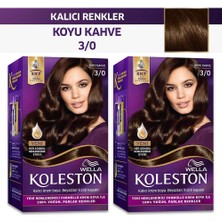 Wella Koleston Kit Saç Boyası 3/0 Koyu Kahve 2x Paket