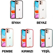 Ason Plus Apple iPhone 11 6.1inç Gold Çerçeve Kamera Korumalı Silikon Bumper Kılıf