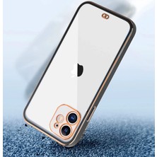 Ason Plus Apple iPhone 11 6.1inç Gold Çerçeve Kamera Korumalı Silikon Bumper Kılıf