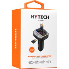 Hytech HY-XCB40 Çift USB 5V 3.1A Rainbow Işıklı LED Ekran Tf Kartlı V5.0 Bluetooth Fm Transmitter