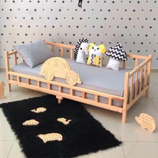 MiniWood Premium Arabalı Montessori Yatak Çocuk ve Bebek Karyola