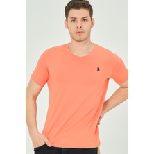 Dewberry T8568 Dewberry V Yaka Erkek T-Shirt-Turuncu