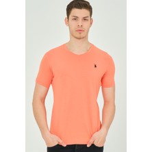 Dewberry T8568 Dewberry V Yaka Erkek T-Shirt-Turuncu