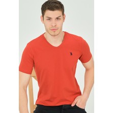 Dewberry T8568 Dewberry V Yaka Erkek T-Shirt-Kiremit