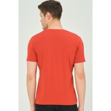 Dewberry T8568 Dewberry V Yaka Erkek T-Shirt-Kiremit