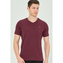 Dewberry T8568 Dewberry V Yaka Erkek T-Shirt-Mor