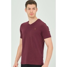 Dewberry T8568 Dewberry V Yaka Erkek T-Shirt-Mor