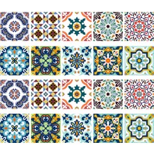 Acelit 20'li Mozaik Duvar Fayans Çıkartmalar Mutfak Banyo Karo Çıkartmaları # 1 15X15 cm (Yurt Dışından)