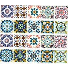 Acelit 20'li Mozaik Duvar Fayans Çıkartmalar Mutfak Banyo Karo Çıkartmaları # 1 15X15 cm (Yurt Dışından)