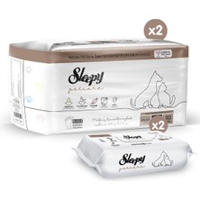 Sleepy Petcare 2X30 Adet Pet Bakım Örtüsü + 2X60 Evcil Hayvan Islak Havlusu