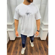 Yonez Moda Erkek Beyaz Tupac Baskili Oversize T-Shirt