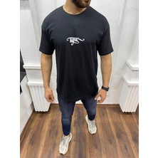 Yonez Moda Erkek Siyah Tupac Baskılı Oversıze