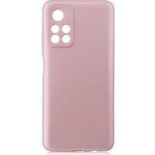 Case 4U Xiaomi Redmi Note 11T 5G Kılıf Klasik Mat Renkli Yumuşak Premier Silikon Rose Gold