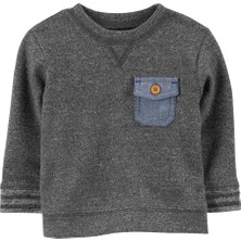 OshKosh B'Gosh Erkek Bebek Eşofman Üstü Gri