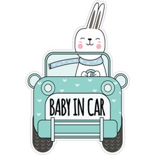 Baluna Baby In Car Bunny Araba Sticker