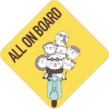 Baluna All On Board Motorcycle Araba Sticker