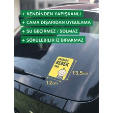 Baluna Arabada Bebek Var Sarı Sticker