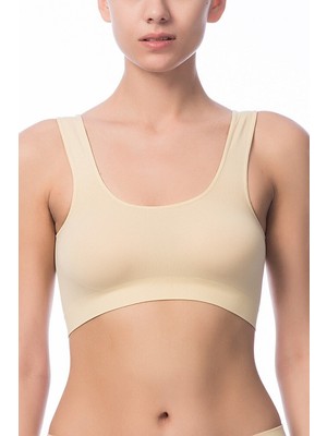 NBB Kadın 2'li Ekonomik Paket Seamless Dikişsiz Geniş Askılı Yarım Büstiyer Sütyen 2410