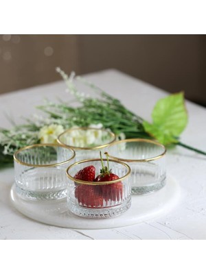 Paşabahçe 530038 4lü Yaldızlı Elysia Gold Çerezlik