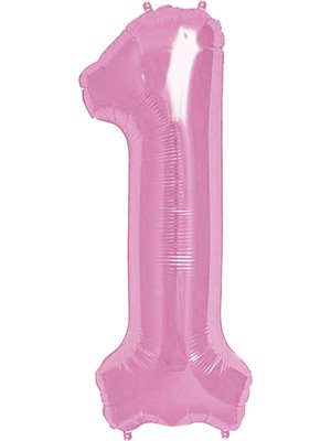 Best Parti Folyo Balon 34 Inç  80 cm 1 Rakam Pembe