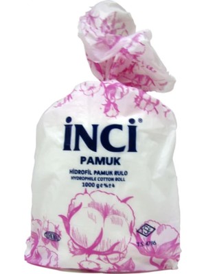 İnci Hidrofil Pamuk 1 Rulo 1 kg Yüksek Emiciliğe Sahip Kişisel ve Medikal Kullanım