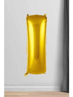 Pekshop I Harfi Folyo Balon Gold 100 cm 40 Inç 1 Metre Altın