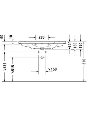 D-Neo Etajerli Lavabo 105 cm, Alpin Beyaz 2367100000