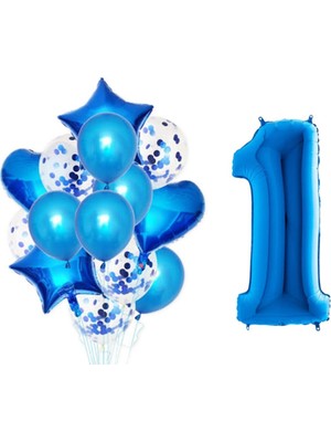 Bal10 Dünyası 1 Yaş Mavi Folyo Set