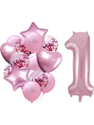 Bal10 Dünyası 1 Yaş Pembe Folyo Set