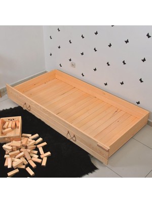 MiniWood Montessori Çocuk Yatak Çekmeceli 90X190 Çadır Karyola