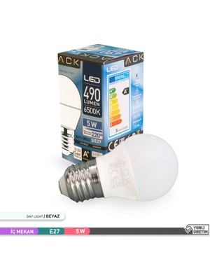 Ack LED Top Ampul 6500K Beyaz Işık 220V 5W E27