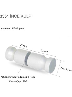 Eym Alüminyum Kulp 3351