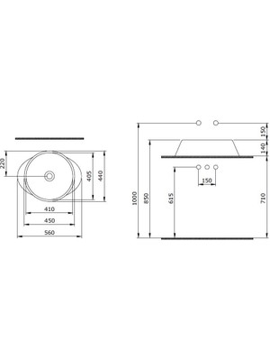 Bocchi Venezia 56 cm Mat Antrasit Çanak Lavabo 1010-020-0125