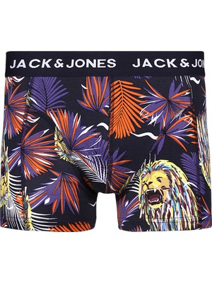 Jack & Jones 3'lü Desenli Boxer Paketi-12214907