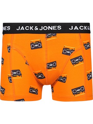 Jack & Jones 3'lü Desenli Boxer Paketi-12214907