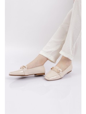 DGN PM255-K1119-1-22Y Kadın Burgu Aksesuarlı Loafer Ayakkabı