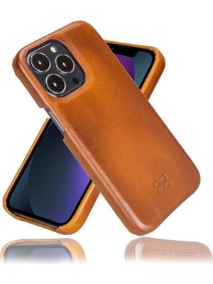 Bouletta Apple iPhone 13 Pro Max Uyumlu Deri Arka Kapak F360 RST2EF Taba