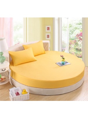 Zambak Tekstil Çap Seçenekli Yuvarlak Lastikli Çarşaf Seti %100 Pamuklu