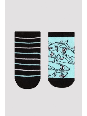 Penti Mix Stripe Shark 2li Patik Çorap