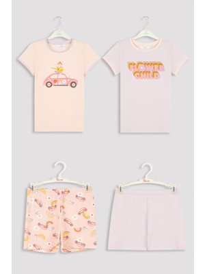 Penti Çok Renkli Kız Çocuk Flower Child 4lü Pijama Takımı