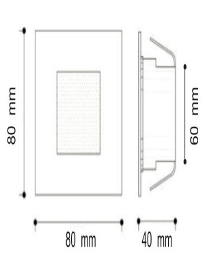 Ycl  Merdiven & Duvar Armatürü Yuvarlak Krom (Radar)Sensör+Fotoselli ( 1,5W ) Gün Işığı 1045