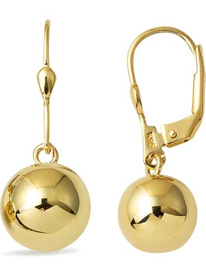 Bilezikci Sallantılı 14 Ayar Altın Top Küpe