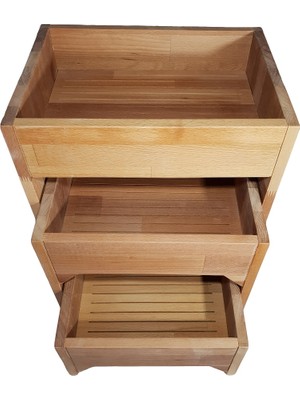 Woodlife Otel Açık Büfeleri Için Ahşap Ekmeklik 3 'lü Set