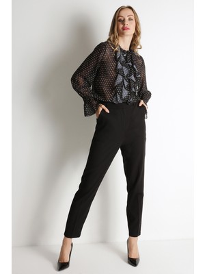 Select Moda Kadın Lacivert Cigarette Pantolon