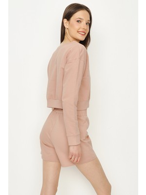 Select Moda Kadın Nude Alt Üst Takım Set 2'li